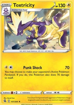 Toxtricity⁣ - Fusion Strike⁣ (Holo Rare)⁣ [107]