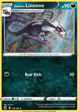 Galarian Linoone⁣ - Fusion Strike⁣ (Uncommon)⁣ [160]