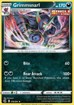 Grimmsnarl⁣ - Fusion Strike⁣ (Holo Rare)⁣ [178]