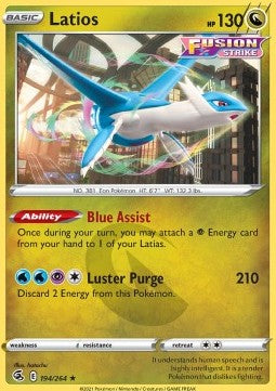 Latios⁣ - Fusion Strike⁣ (Rare)⁣ [194]