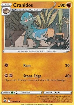 Cranidos⁣ - Astral Radiance⁣ (Uncommon)⁣ [076]