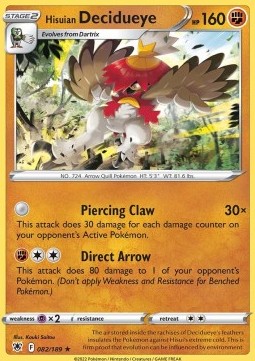 Hisuian Decidueye⁣ - Astral Radiance⁣ (Holo Rare)⁣ [082]