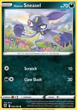 Hisuian Sneasel⁣ - Astral Radiance⁣ (Common)⁣ [092]