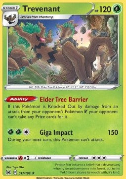 Trevenant⁣ - Lost Origin⁣ (Holo Rare)⁣ [017]