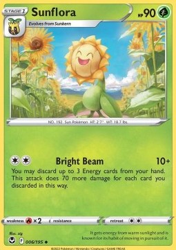 Sunflora⁣ - Silver Tempest⁣ (Uncommon)⁣ [006]