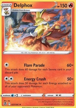 Delphox⁣ - Silver Tempest⁣ (Rare)⁣ [027]