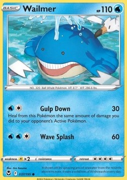 Wailmer⁣ - Silver Tempest⁣ (Common)⁣ [037]