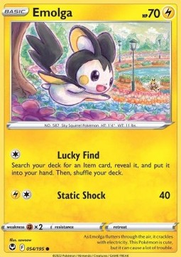 Emolga⁣ - Silver Tempest⁣ (Common)⁣ [054]