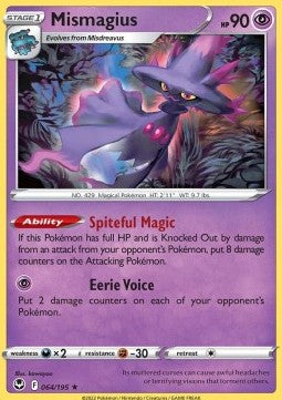 Mismagius⁣ - Silver Tempest⁣ (Rare)⁣ [064]