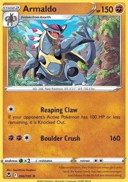 Armaldo⁣ - Silver Tempest⁣ (Rare)⁣ [096]