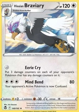 Hisuian Braviary⁣ - Silver Tempest⁣ (Rare)⁣ [149]
