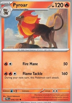 Pyroar⁣ - Prismatic Evolutions⁣ (Uncommon)⁣ [016]
