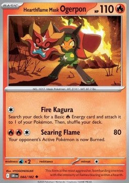 Hearthflame Mask Ogerpon⁣ - Destined Rivals⁣ (Uncommon)⁣ [044]