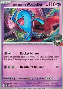Team Rocket's Wobbuffet⁣ - Destined Rivals⁣ (Rare)⁣ [082]