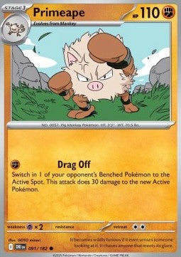 Primeape⁣ - Destined Rivals⁣ (Common)⁣ [091]