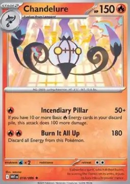 Chandelure⁣ - White Flare⁣ (Rare)⁣ [018]