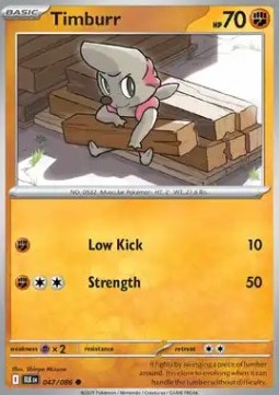 Timburr⁣ - Black Bolt⁣ (Common)⁣ [047]