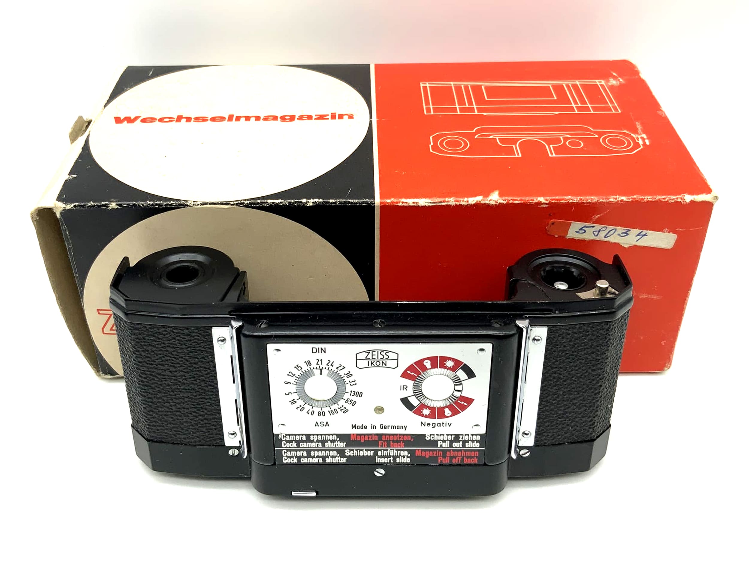 Zeiss Ikon Wechselmagazin 200302 Chrome Rückwand für Contaflex mit OVP