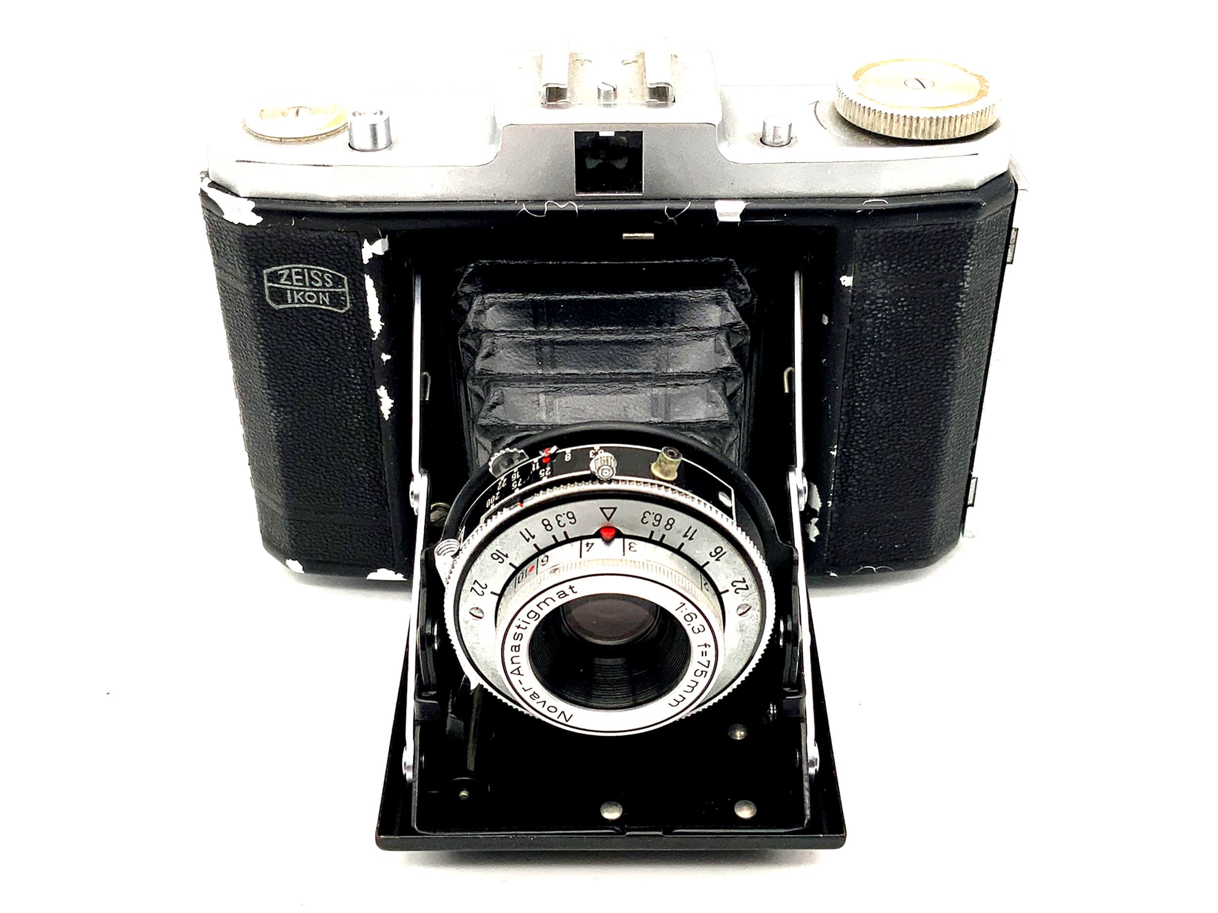 Zeiss Ikon Nettar 517/16 folding camera with Novar Anastigmat 1:6.3 f=75mm Vario