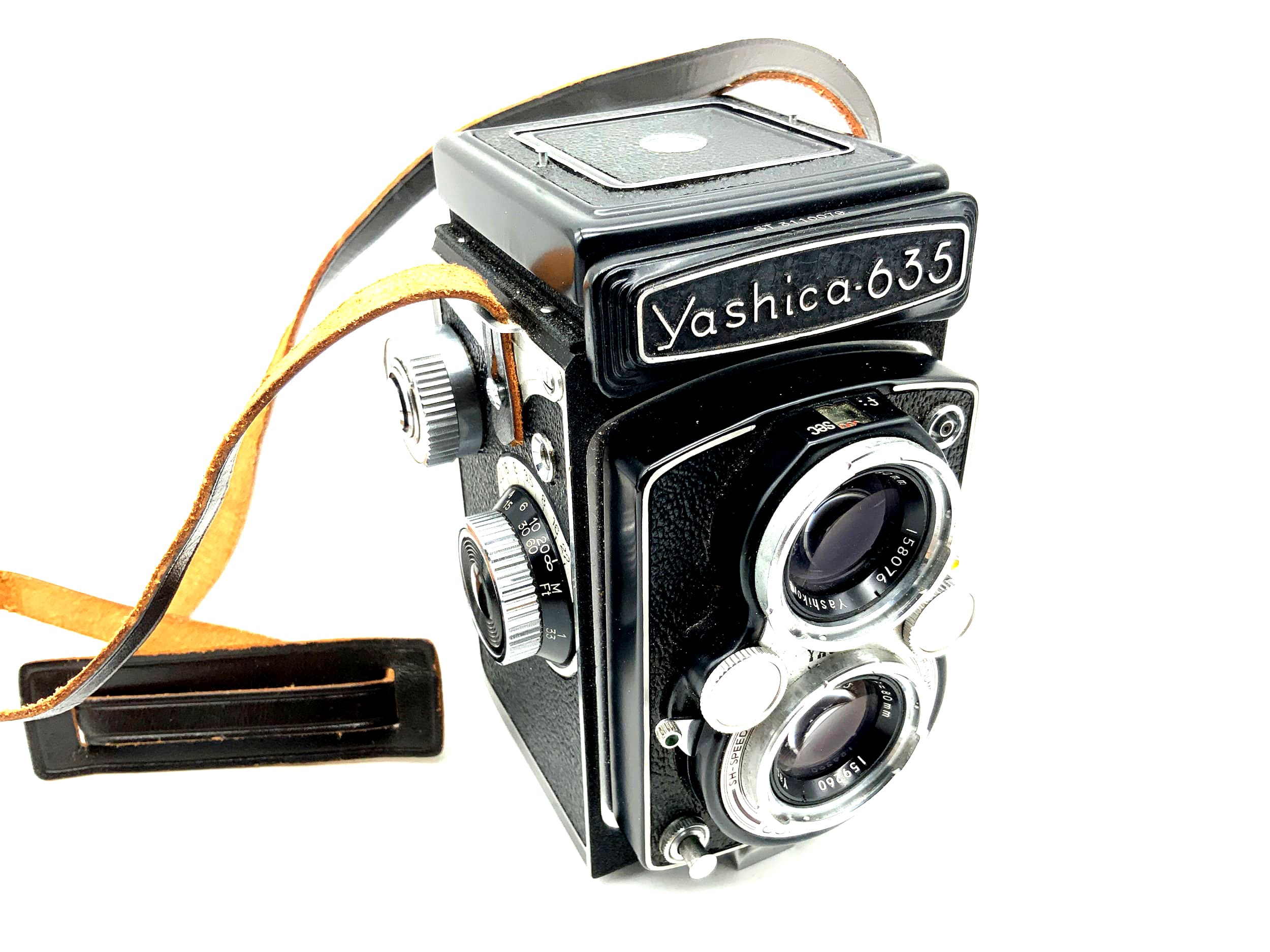 Yashica 635 TLR avec appareil photo bi-objectif Yashikor 1:3,5 f=80 mm Copal-MXV