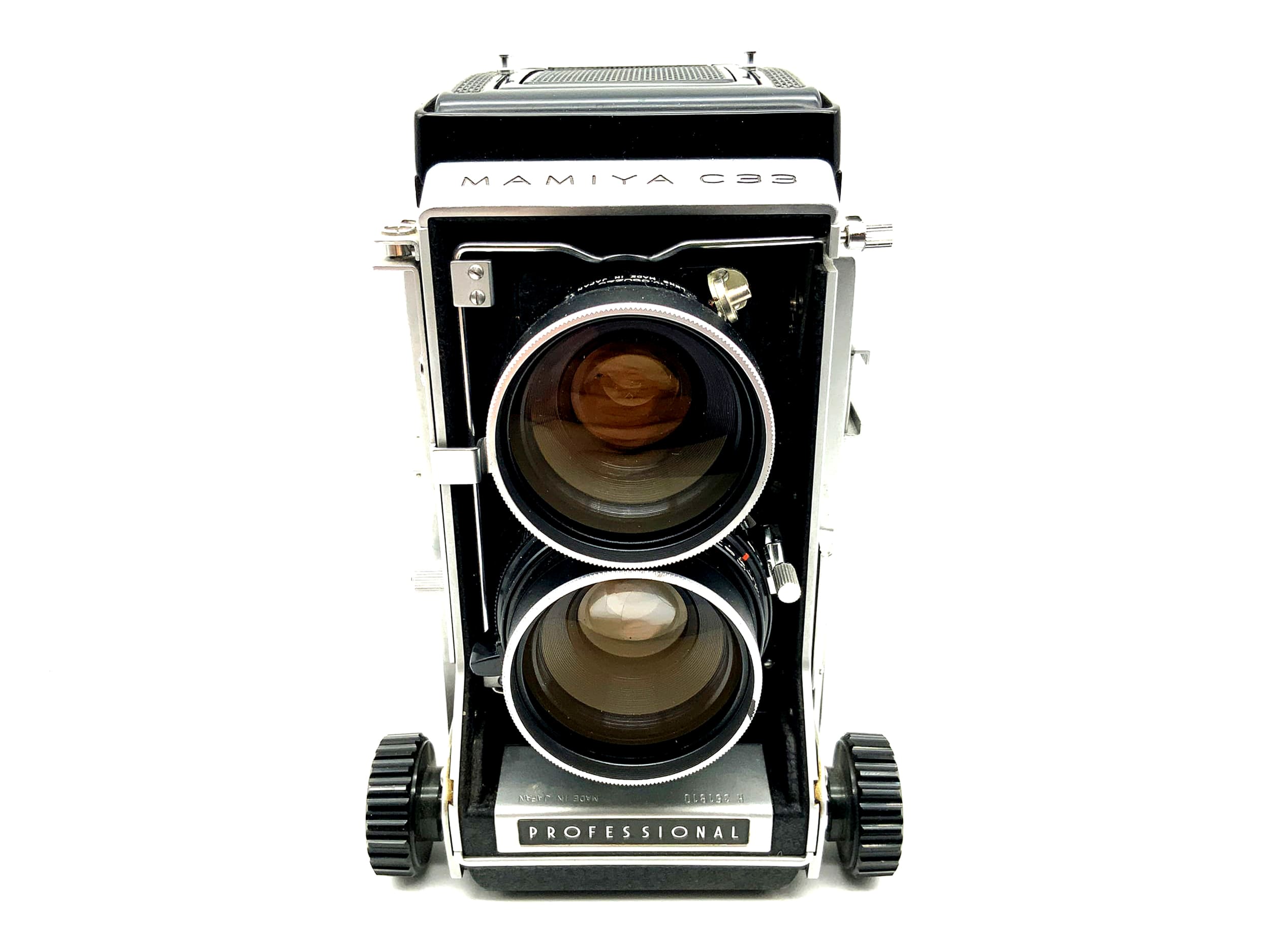 Appareil photo reflex numérique Mamiya C33 avec objectif double Seiko Professional 1:3,5/65 mm