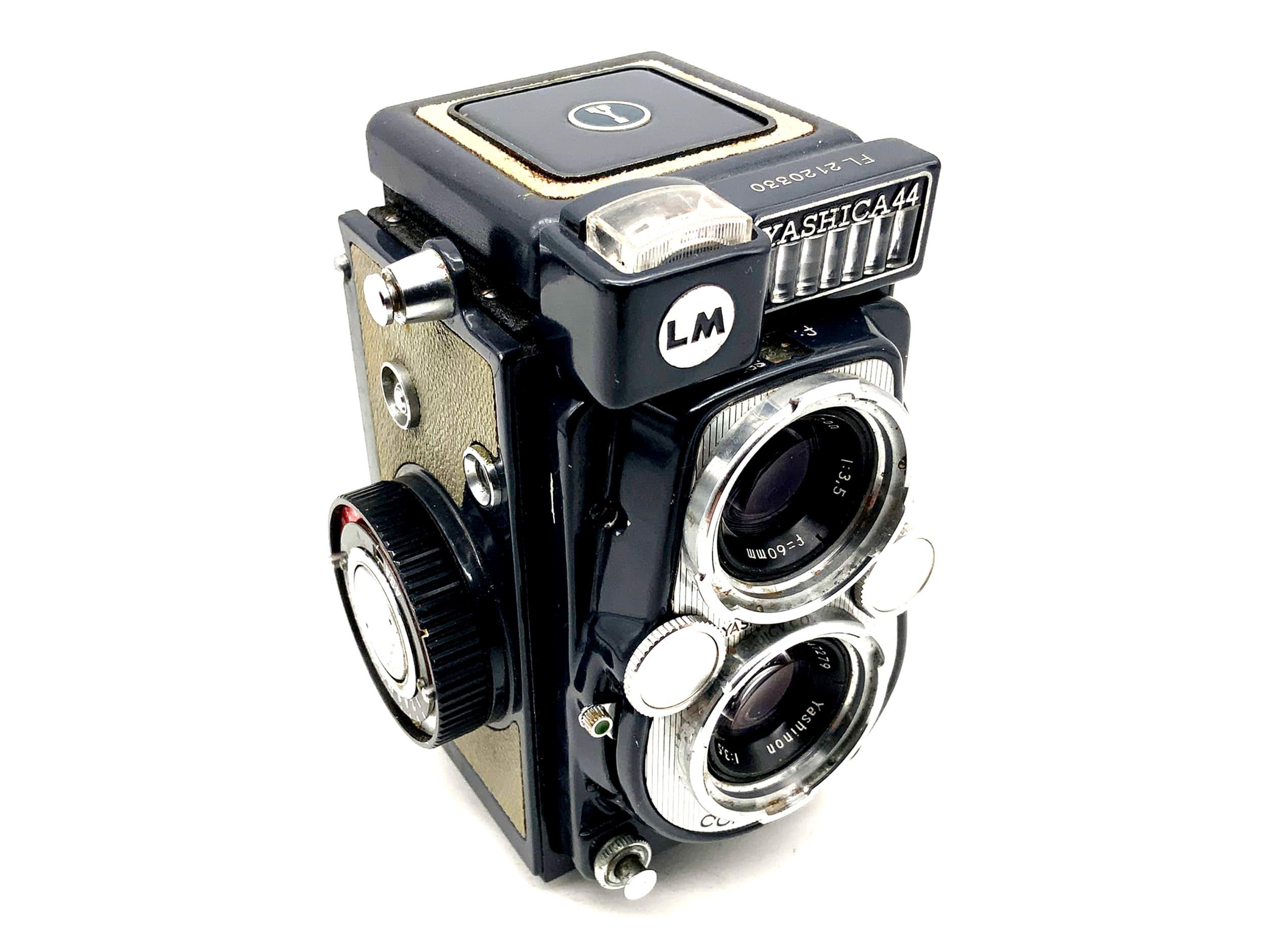 Yashica 44 TLR avec double objectif Yashinon 1:3,5/60 mm Copal-SV ! Objectif défectueux !