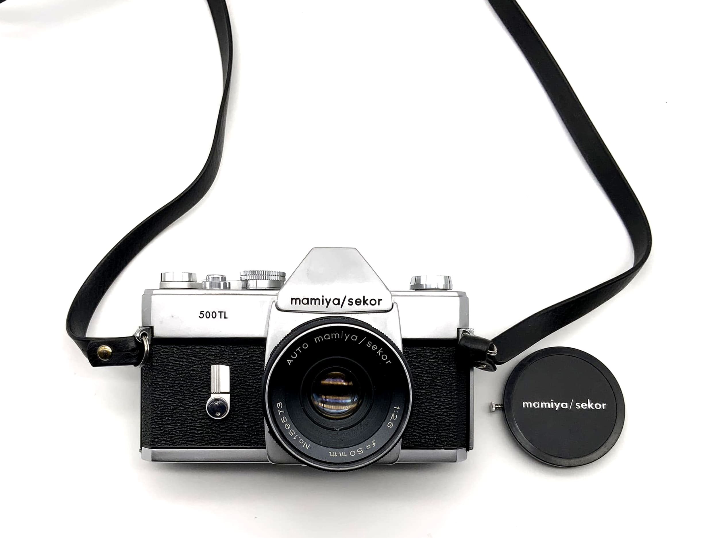 Appareil photo reflex analogique Mamiya Sekor avec objectif Mamiya Sekor 1:2,8 50 mm