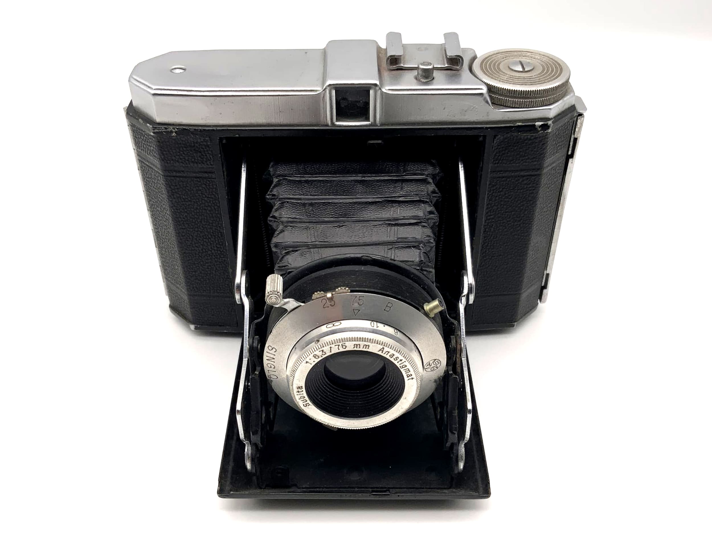 Appareil photo analogique pliant Dacora Subita, appareil photo à soufflet vintage à pellicule