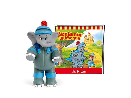 Tonie représente Benjamin Blümchen comme une figure audio de chevalier pour Toniebox
