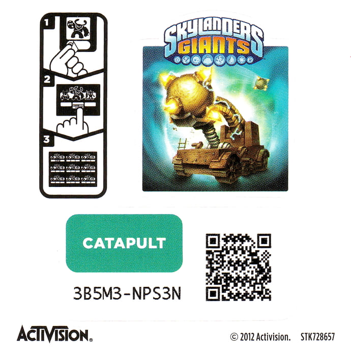 Skylanders Giants Catapult Aufkleber