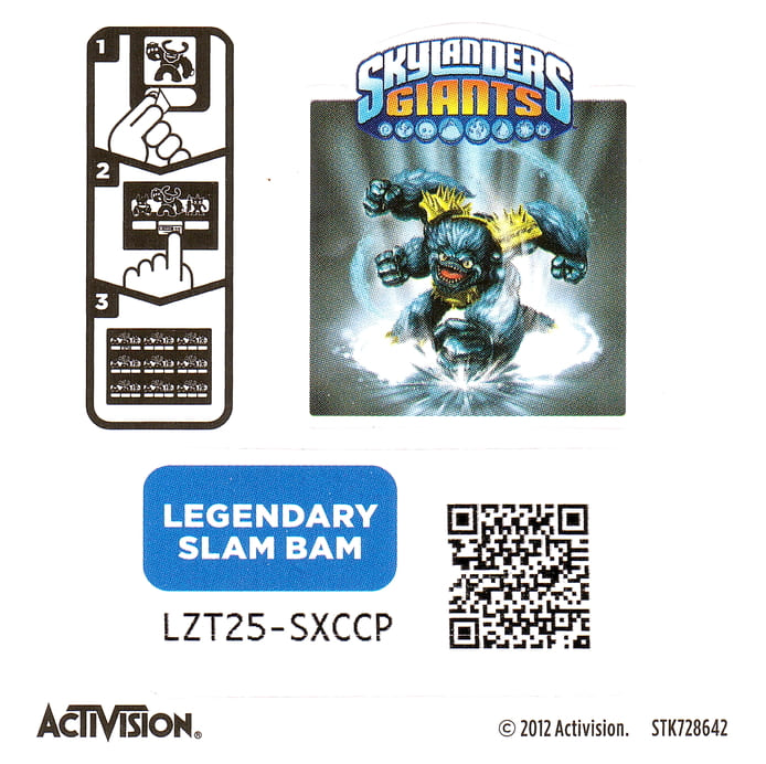 Skylanders Giants Legendary Slam Bam Aufkleber