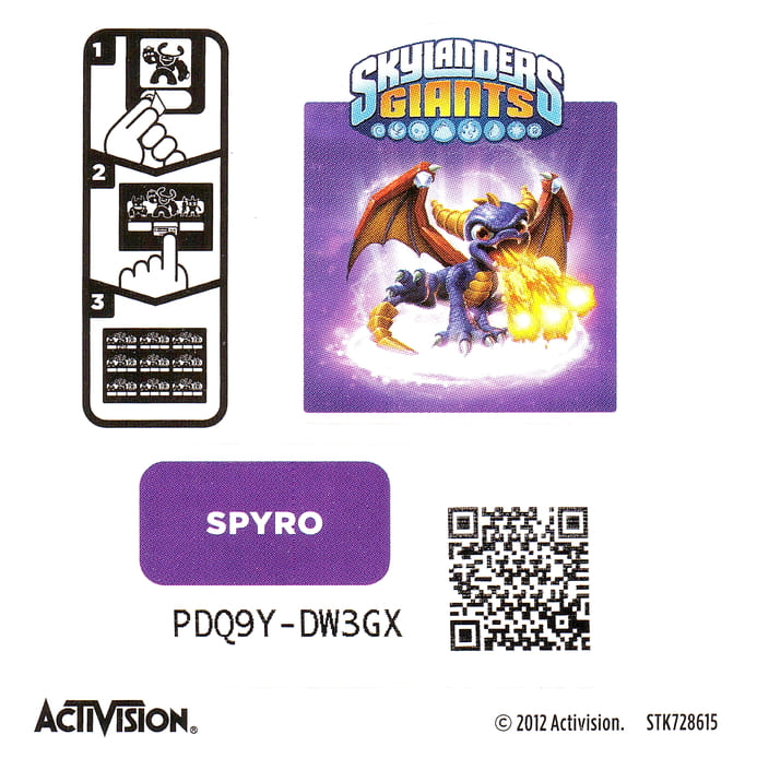 Skylanders Giants Spyro Aufkleber