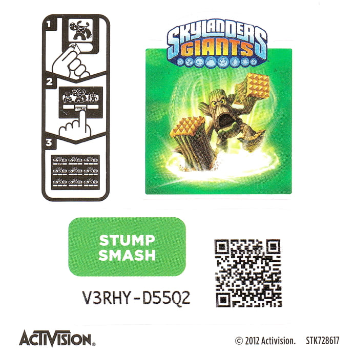 Skylanders Giants Stump Smash Aufkleber
