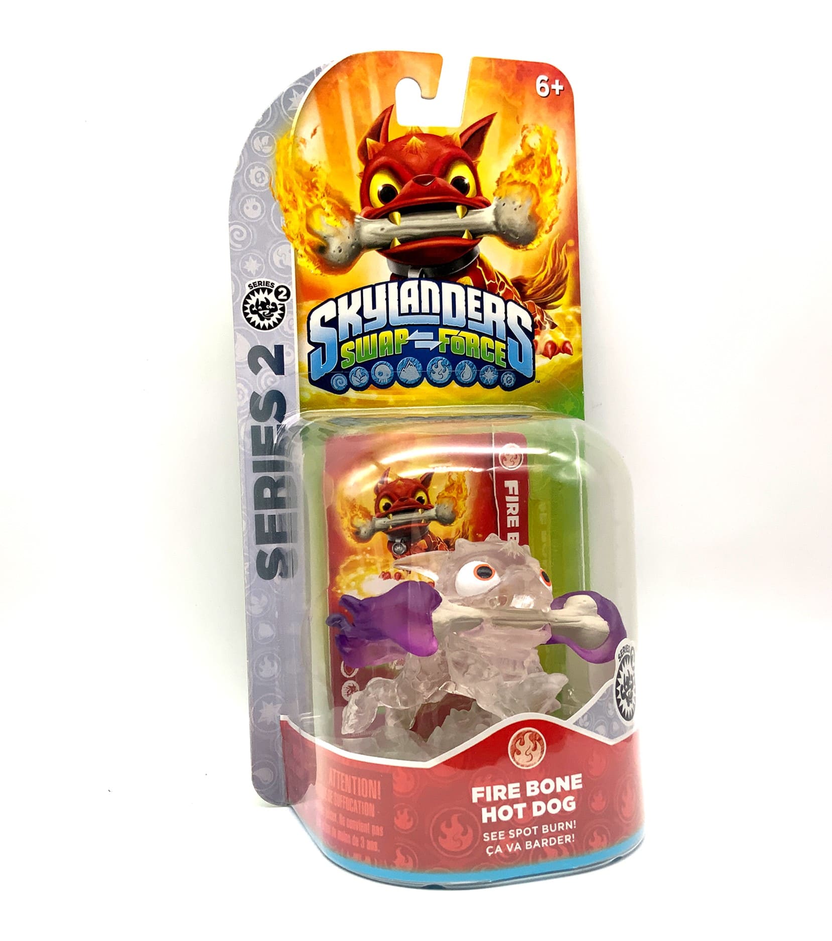 Skylanders Swap Force Frito Lay Crystal Clear Fire Bone Hot Dog Purple Flame OVP