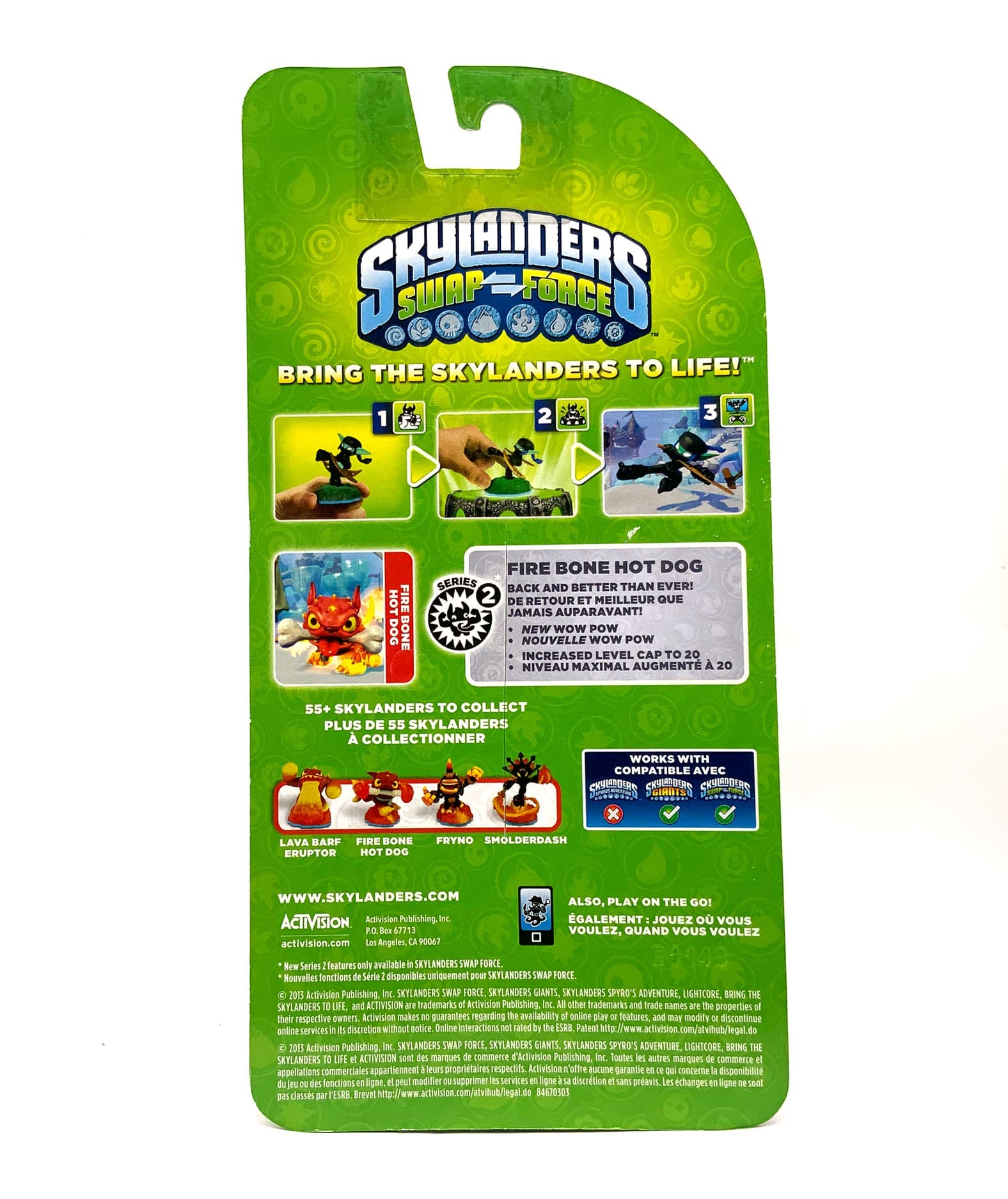 Skylanders Swap Force Frito Lay Crystal Clear Fire Bone Hot Dog Red Flames OVP