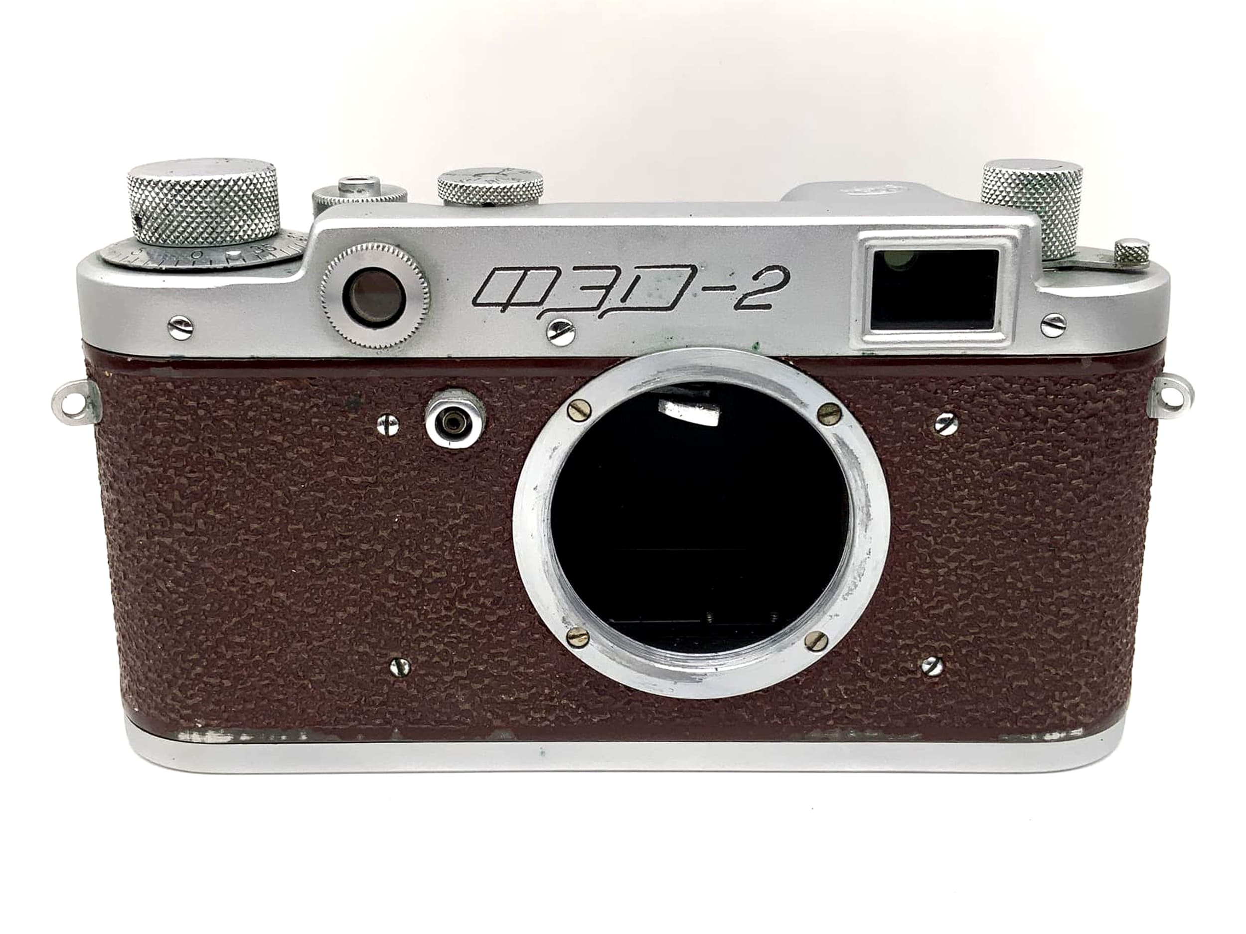 Boîtier de caméra analogique rouge télémétrique FED 2 Type B (M39)