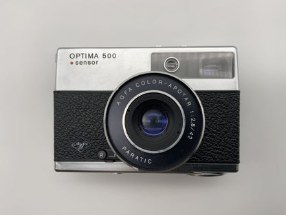 Agfa Optima 500 sensor Sucherkamera mit Color Apotar 42mm 1:2.8 35mm