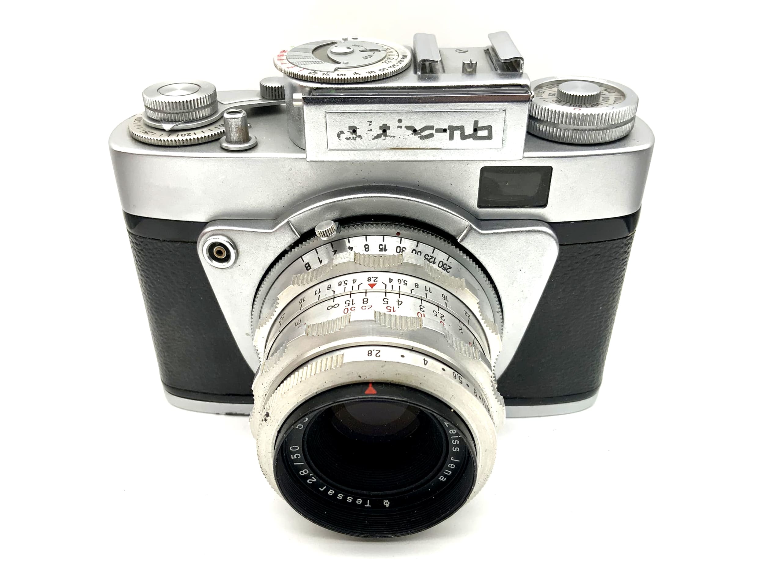 Appareil photo à viseur Altix NB avec appareil photo analogique Carl Zeiss Tessar 2.8/50 Tempor