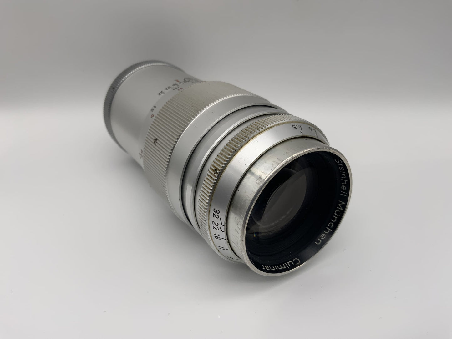 Steinheil München 135mm 1:4.5 Objektiv  Culminar passend für Leica !Pilz!  (M39)