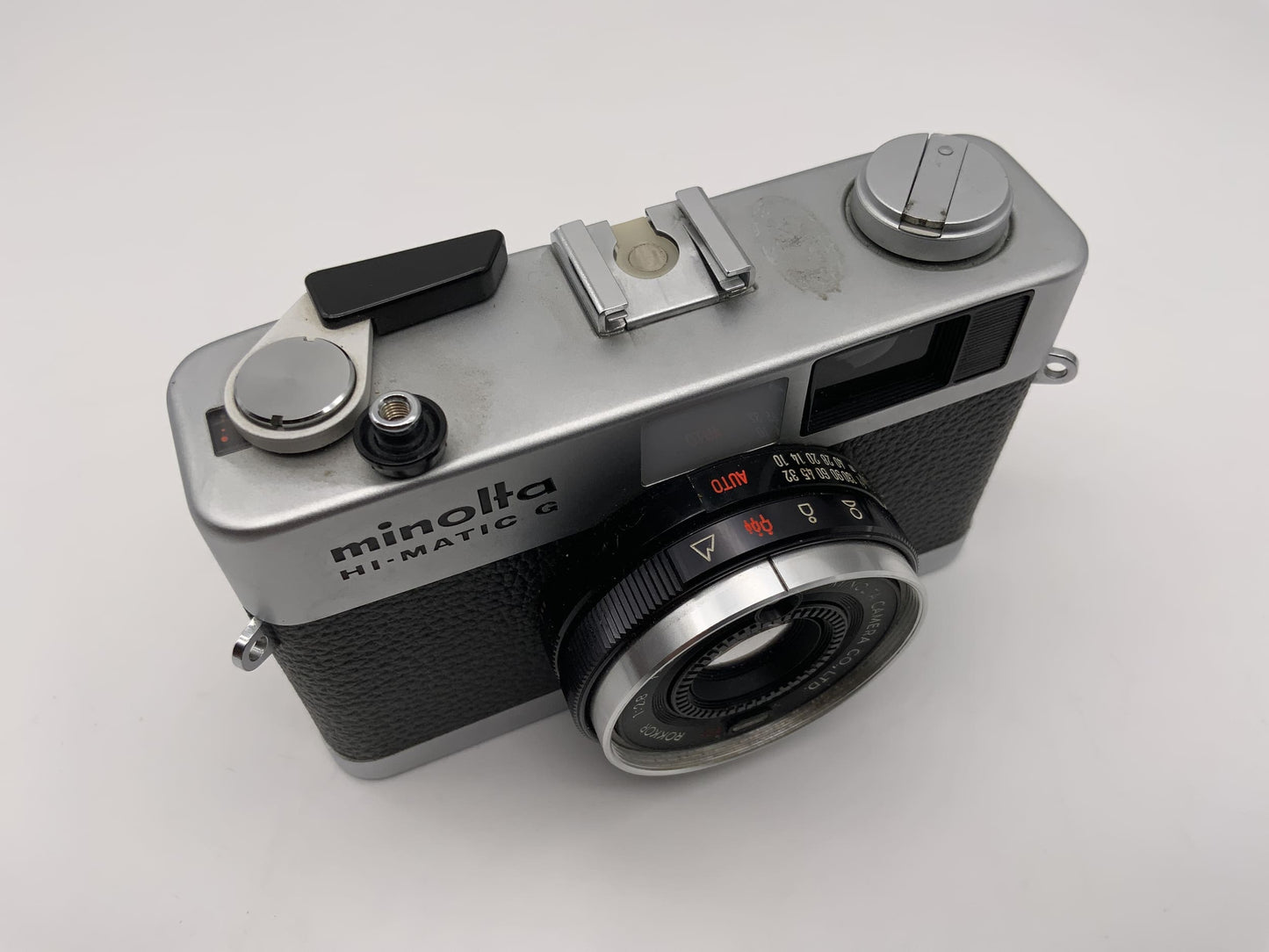 Minolta Hi-Matic G Sucherkamera mit Rokkor 38mm 1:2.8 35mm Kompaktkamera