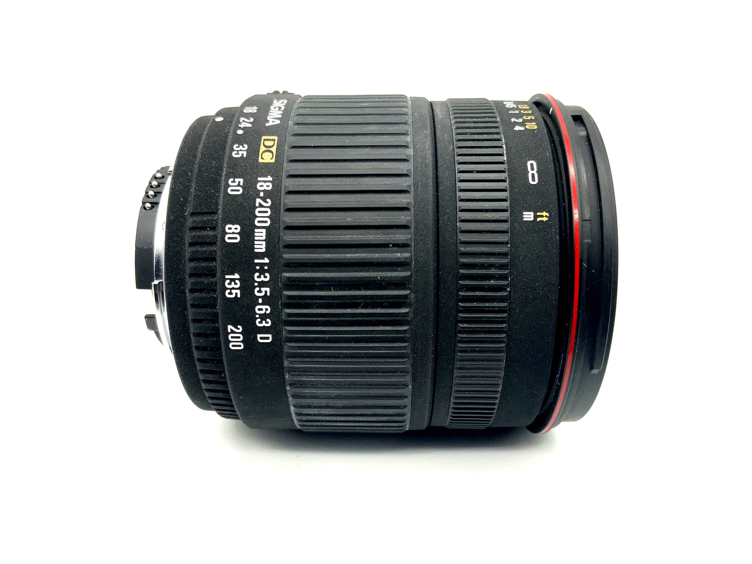 Objectif Sigma 18-200 mm 1:3,5-6,3 D Objectif Sigma Zoom DC (Nikon AF)