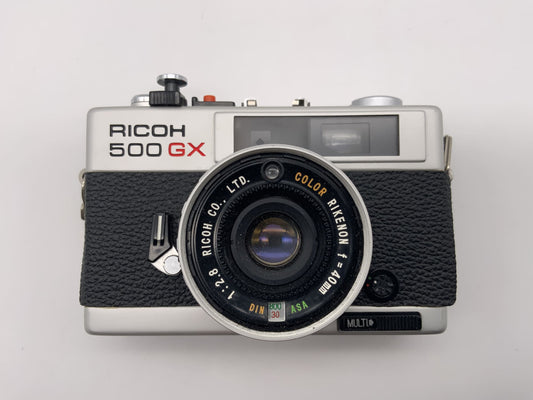 Ricoh 500 GX Sucherkamera mit Rikenon 40mm 1:2.8 35mm Kompaktkamera Defekt