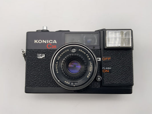 Konica C35 EF Sucherkamera mit Hexanon 38mm 1:2.8 35mm Kompaktkamera