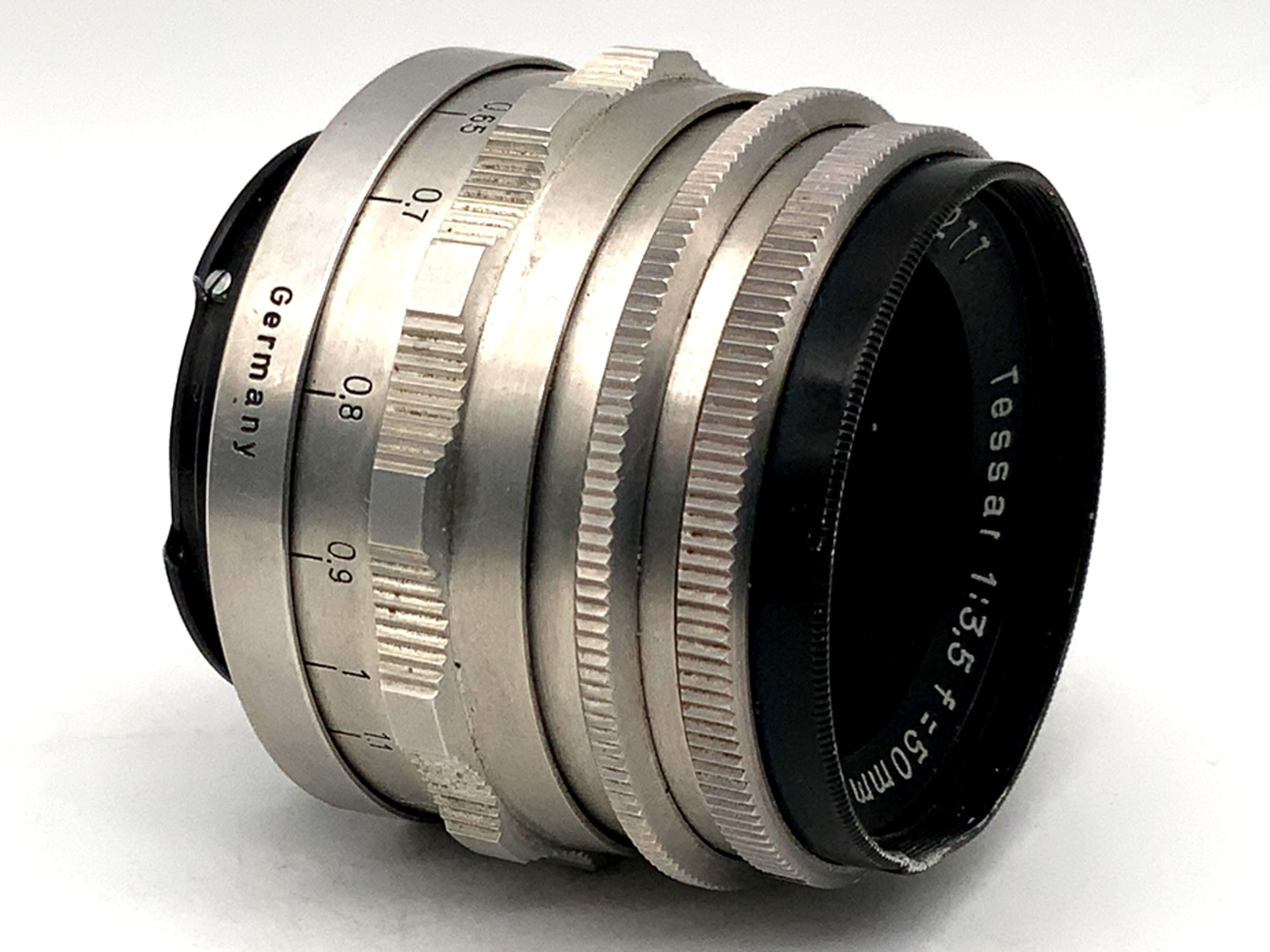 Carl Zeiss Jena 50mm 1:3.5 Objektiv Tessar red T 12 Blades Festbrennweite (Exa)