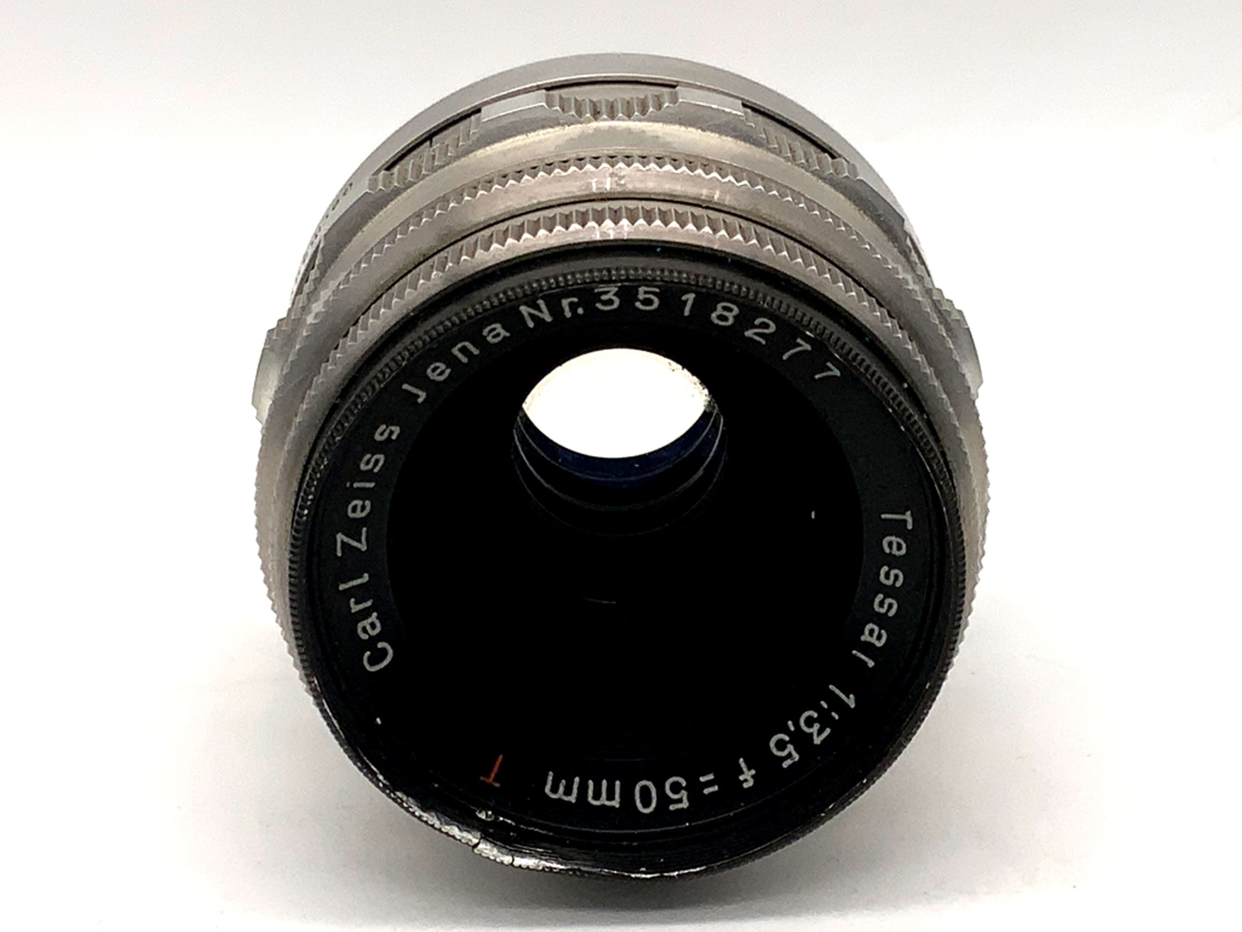 Carl Zeiss Jena 50mm 1:3.5 Objektiv Tessar red T 12 Blades Festbrennweite (Exa)