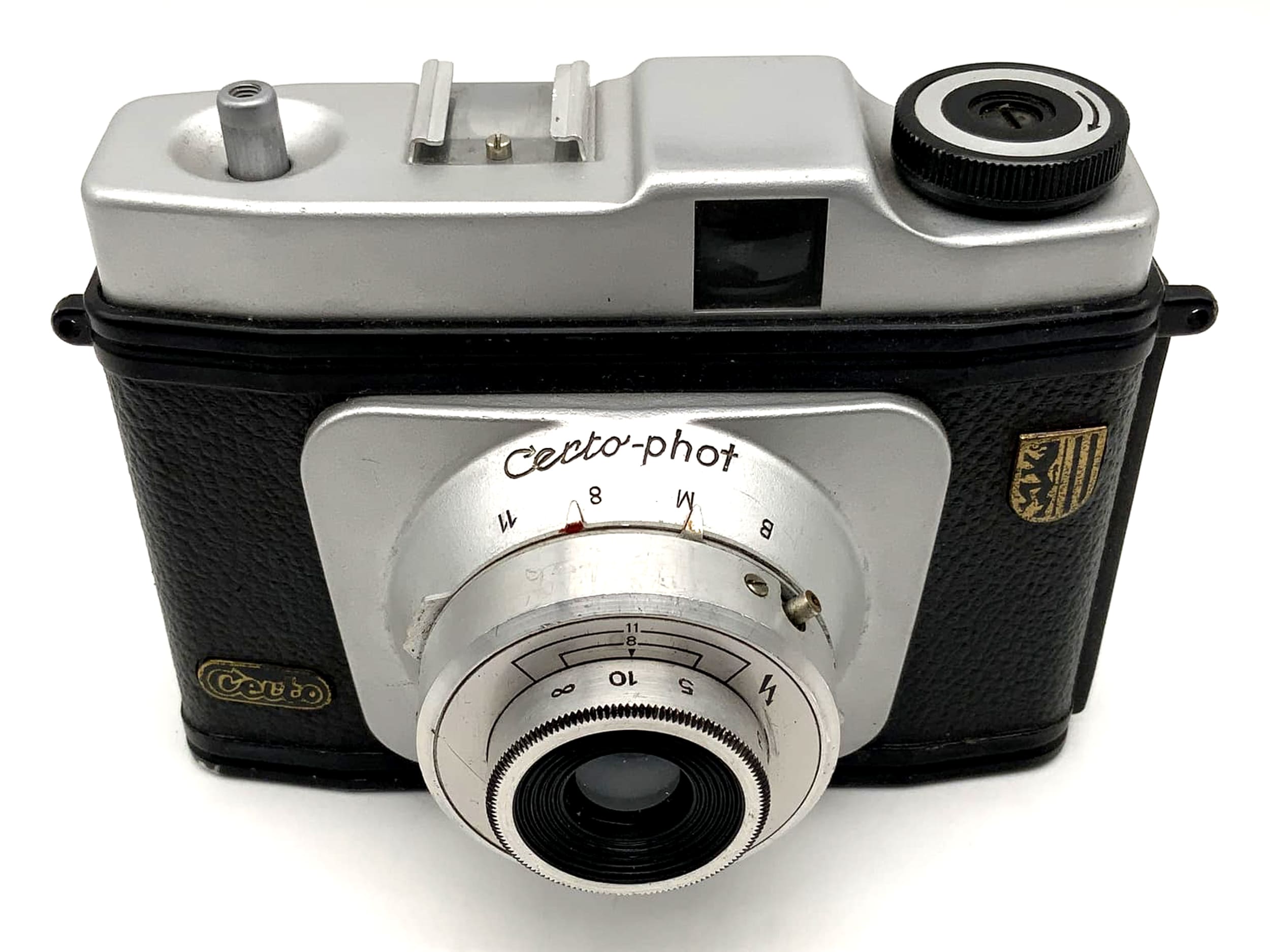 Appareil photo argentique Certo phot roll 6x6, appareil photo analogique vintage des années 1950