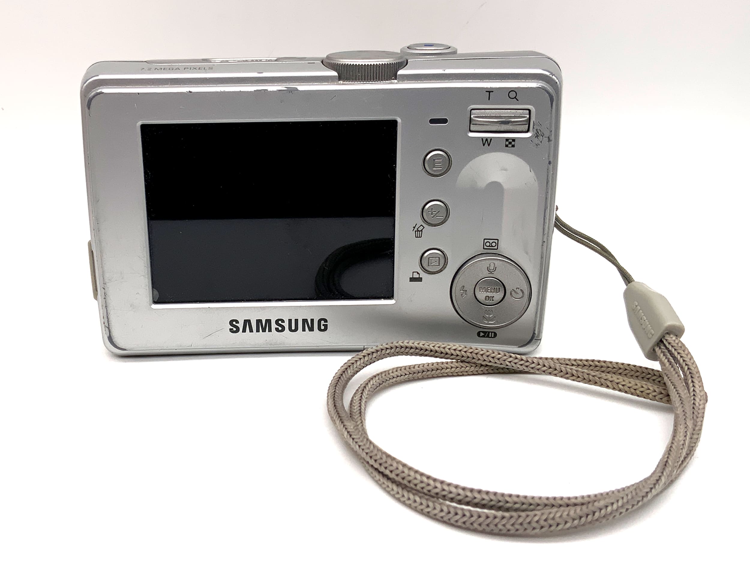 Samsung D75 digital compact camera SHD Lens 5.8-17.4mm 7.2 MP !DISPLAY ERROR!