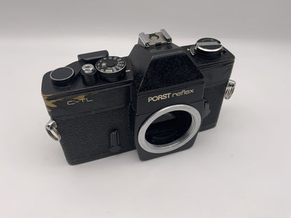 Porst reflex C-TL Spiegelreflexkamera SLR schwarz 35mm Kamera Body Gehäuse