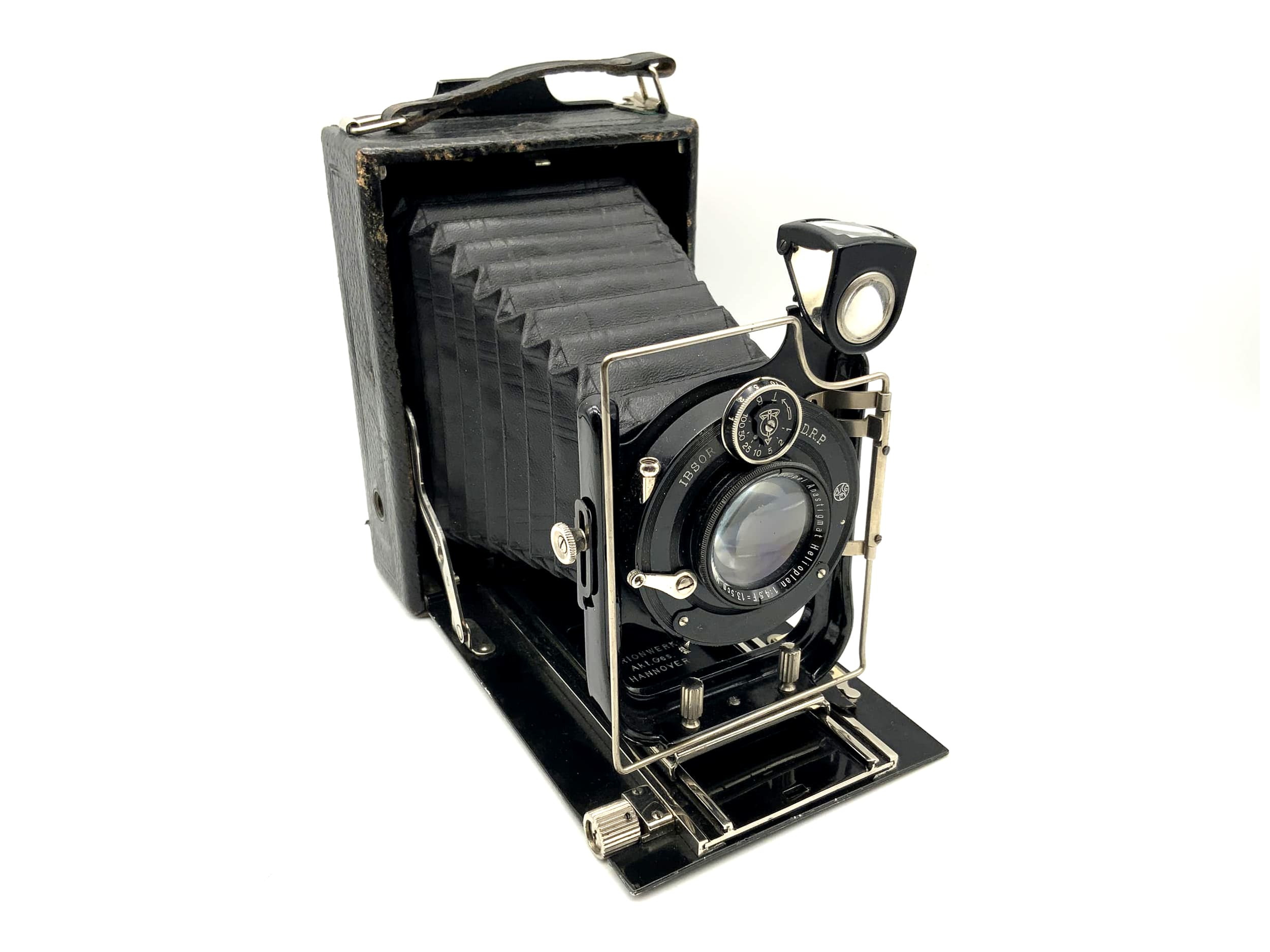 Appareil photographique à plaques Orion Meyer Görlitz Helioplan 1:4,5 F=13,5cm 6x12 Rollex Patent