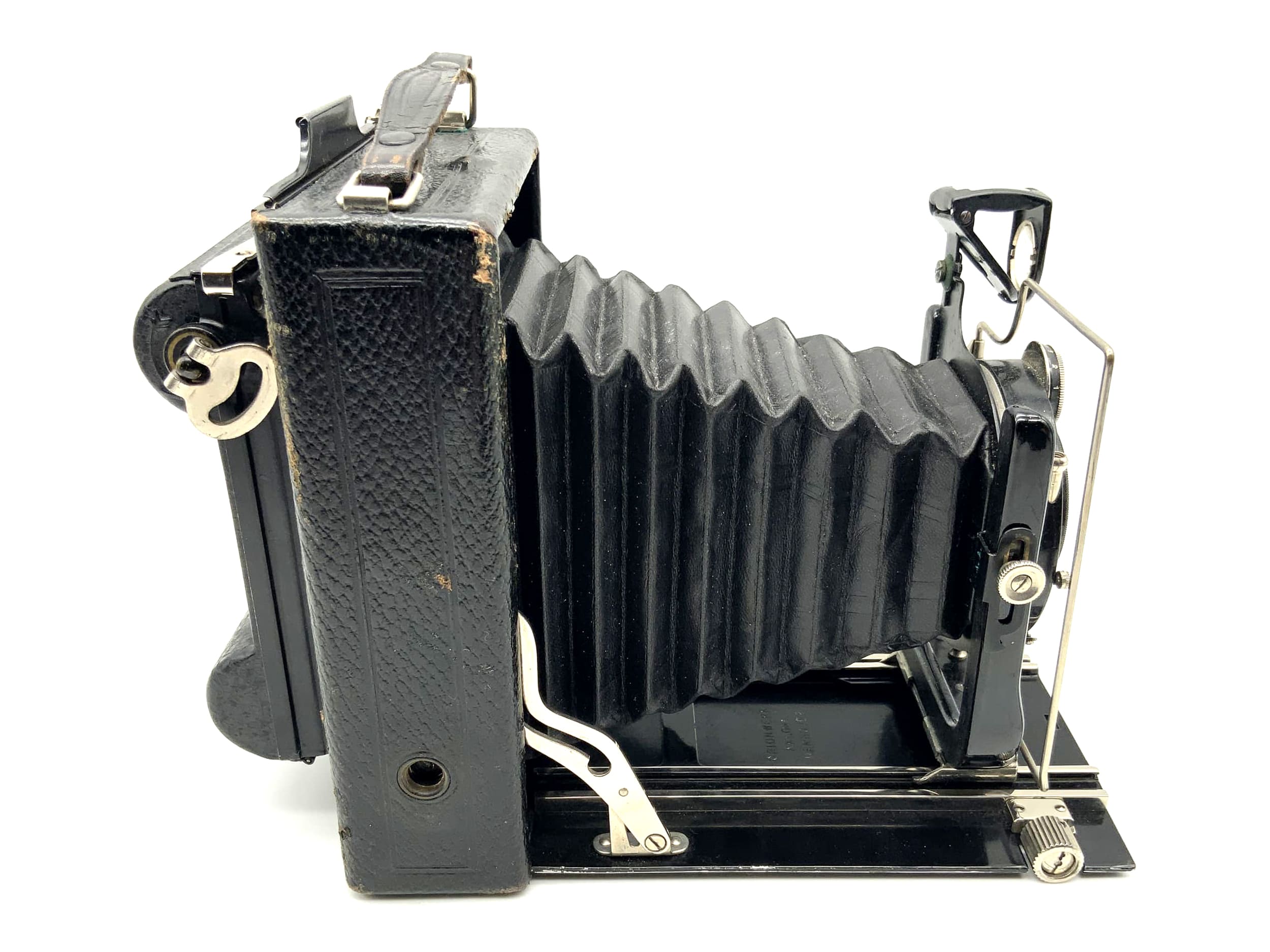 Appareil photographique à plaques Orion Meyer Görlitz Helioplan 1:4,5 F=13,5cm 6x12 Rollex Patent